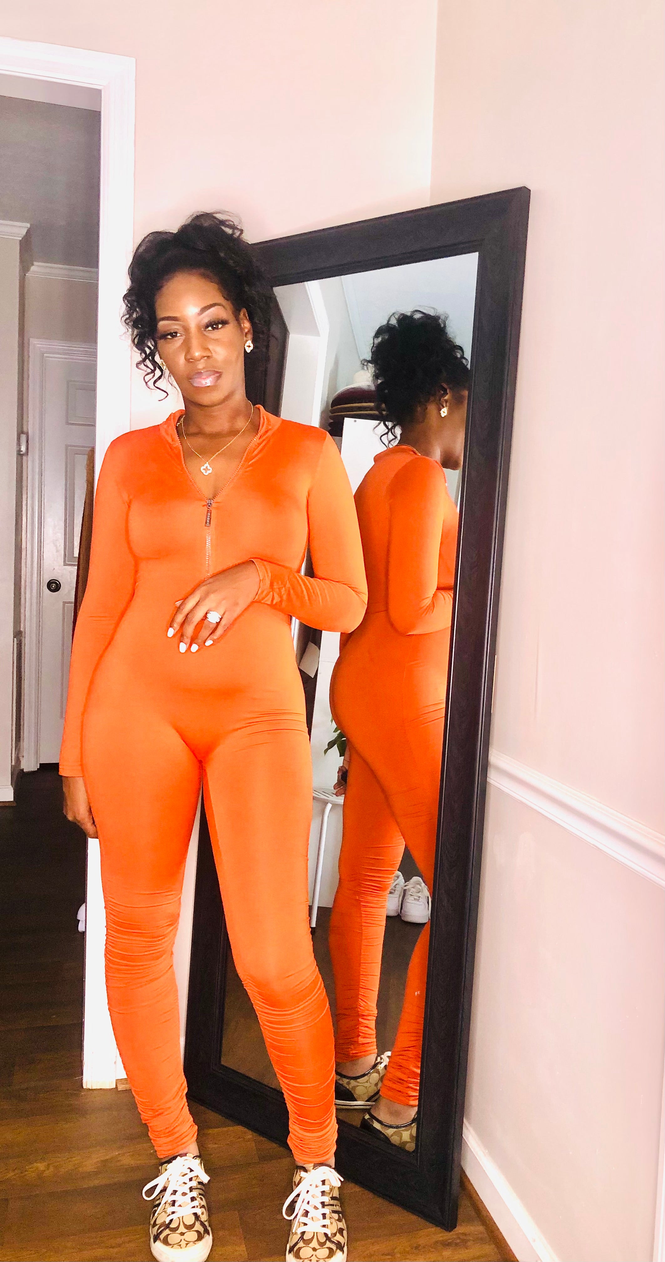 The Maliyah Rust Jumpsuit